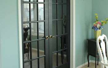 Creating a Home Office with Black French Doors