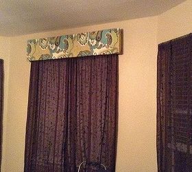 diy cornices for bedroom no wood or hammer needed, bedroom ideas, diy, home decor, how to, First one hung