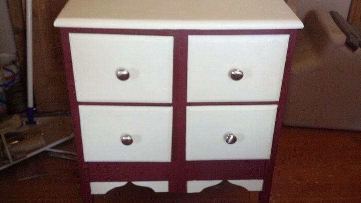this was once two nightstands now they are one, painted furniture