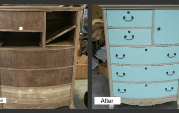 Antique Chest of Drawers Refurbished With Chalk Paint.