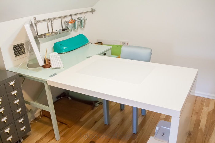 ikea hack craft desk makeover, painted furniture, Where the craft magic happens
