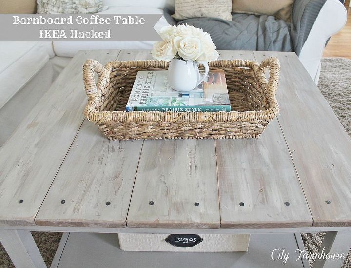 ikea hacked barnboard coffee tabel tutorial, painted furniture