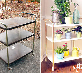 upcycled plant cart saved from above the rim, gardening, painted furniture, repurposing upcycling