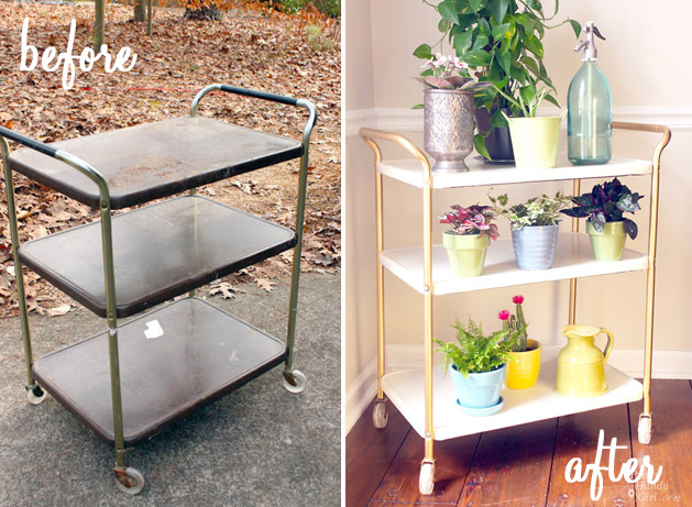 upcycled plant cart saved from above the rim, gardening, painted furniture, repurposing upcycling