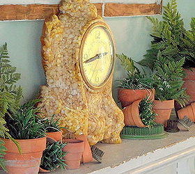 spring fern mantlescape, fireplaces mantels, home decor