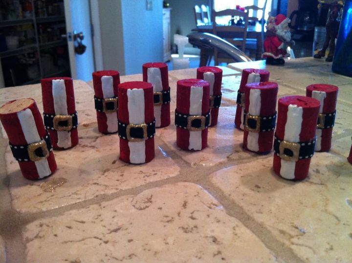 how about these cute santa ornaments made from wine corks one our facebook fans, Santa Ornaments made from wine corks