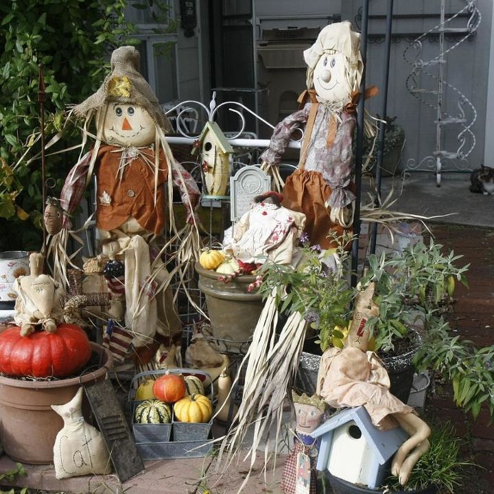 decorating for fall ooops bought real food, gardening, seasonal holiday decor, Trying to show the whole image seems difficult with this site oh well