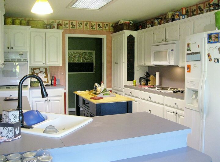 kitchen update, home decor, kitchen design, Before A view from the tiny breakfast nook