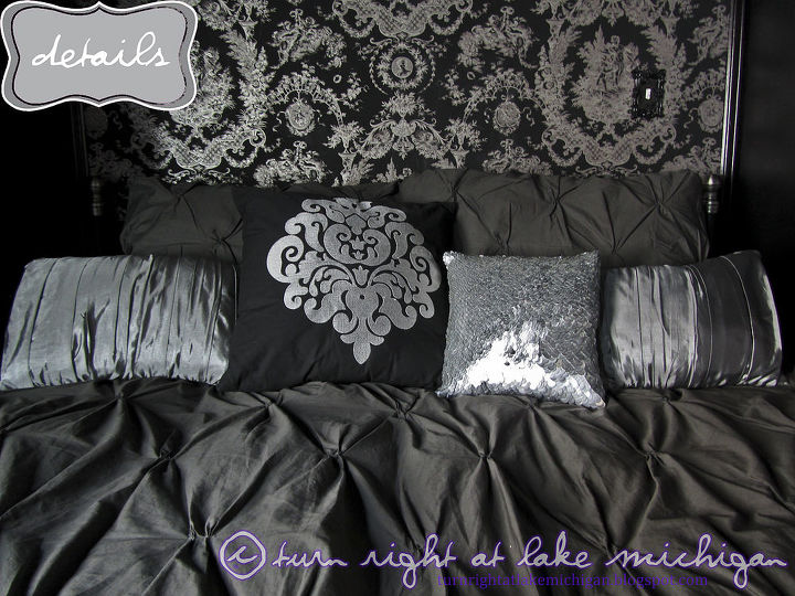 our boudoir noir master bedroom, bedroom ideas, home decor, home improvement, The bedding