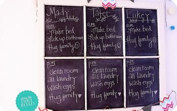 DIY Chalkboard Chart  (Yes...I'm crazy about chalkboards.)
