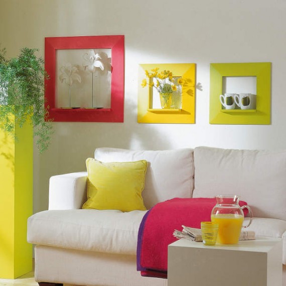 taste the rainbow 6 ways to color block your home, home decor, painted furniture, Color Blocking Wall Art