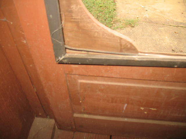 screen door repair, There is a screen frame screwed to the door itself