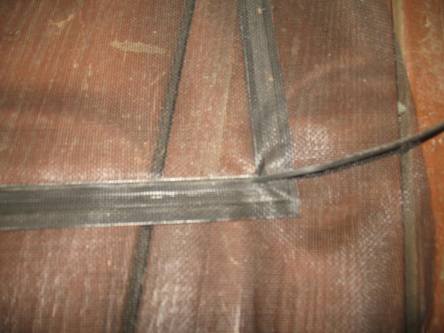 screen door repair, When you reach the first corner you will have to tuck it in deep to allow it to turn the corner