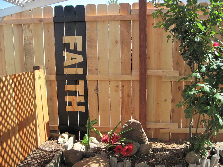 you gotta have faith, crafts, fences, outdoor living, painting