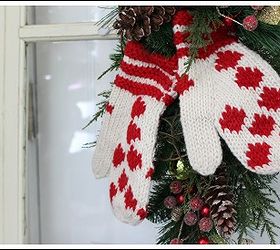 christmas door decoration, christmas decorations, crafts, doors, seasonal holiday decor, How cute are these mittens