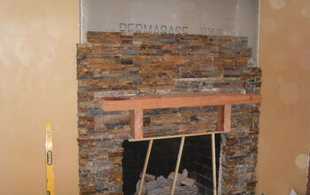 This is a Stacked Stone Fireplace we re-vamped in Two and a Half Days.