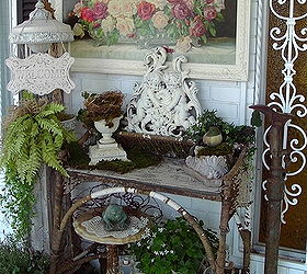 decorating the front porch, gardening
