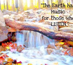 the earth has music for those who listen, outdoor living, ponds water features, Waterfall
