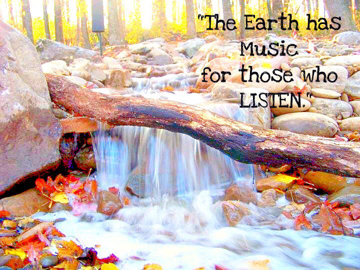 the earth has music for those who listen, outdoor living, ponds water features, Waterfall