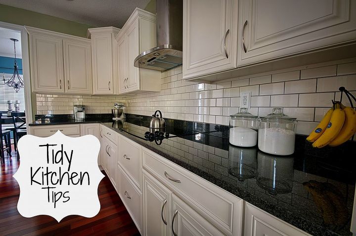 tidy kitchen tips, cleaning tips, kitchen design, organizing