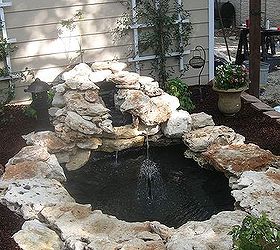 building a backyard pond, outdoor living, ponds water features, Finished pond for now Plan to add water plants