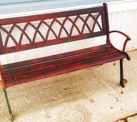 halloween bench, halloween decorations, painted furniture, ALL DONE Bloody bench