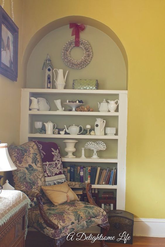 redecorating built in bookcases, home decor, living room ideas, shelving ideas, Left side bookshelf before