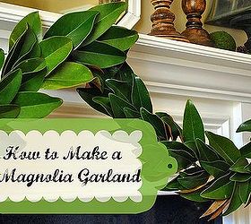 how to make a garland with magnolia leaves, christmas decorations, crafts, seasonal holiday decor