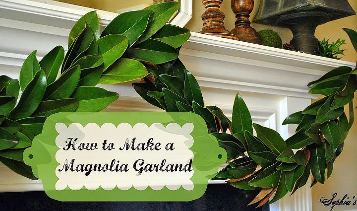 cmo hacer una guirnalda con hojas de magnolia