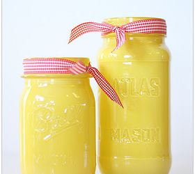 repurposing, crafts, mason jars, painting, Spray Painted Mason Jars