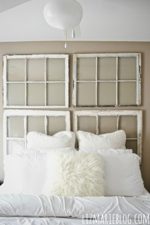 diy antique window headboard, bedroom ideas, home decor, repurposing upcycling