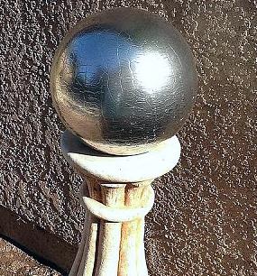 gazing ball problem, this is the after w looking glass paint thx everyone