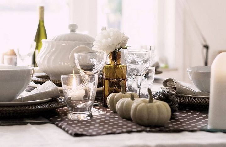 fall entertaining decor table setting for fall, home decor, seasonal holiday decor, No table setting is complete with sparkly glasses and a flower