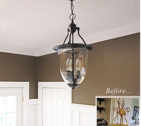 3.00 Brass Pendant Turned Into Pottery Barn Style LIght! Hometalk