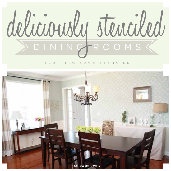 deliciously stenciled dining rooms, home decor, paint colors, painting, wall decor