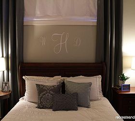 my master bedroom, bedroom ideas, home decor, monogrammed initials at my headboard