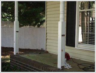 weekend porch makeover, curb appeal, lighting, porches, Demolition Let the fun begin