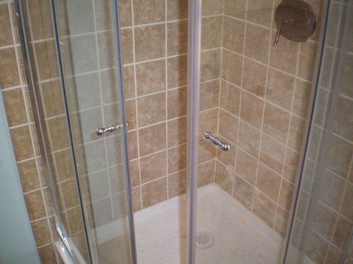 install new showerhead accesories with tub, bathroom ideas, home decor, doors are sexy