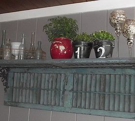 how to make a shutter shelf, home decor, repurposing upcycling, Vintage shutter shelf