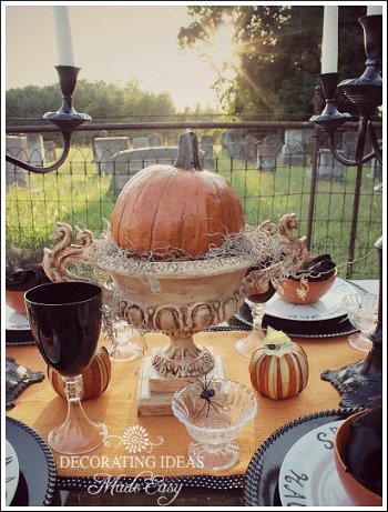 halloween party table, crafts, halloween decorations, painting, seasonal holiday decor, I am a little nuts about Halloween and doing a photo shoot near a graveyard may be strange to some but this project was a blast