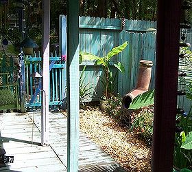 purple paradise, decks, home decor, outdoor living, painting, porches, Side Entry Gate is tobacco rack