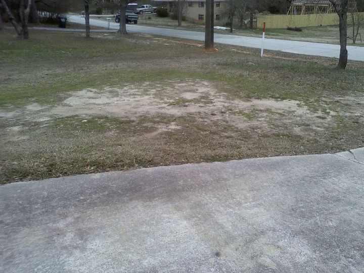 when it rains the grass and top layer of dirt disappear need help in getting it, gardening, landscape, The lawn has decreased 4 6 below the driveway which needs to be repalced as well