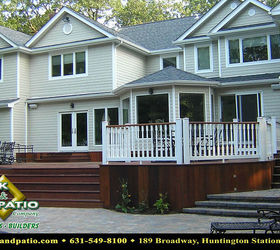 decks decks decks, decks, outdoor living, patio, pool designs, porches, spas, Ipe deck with white rails