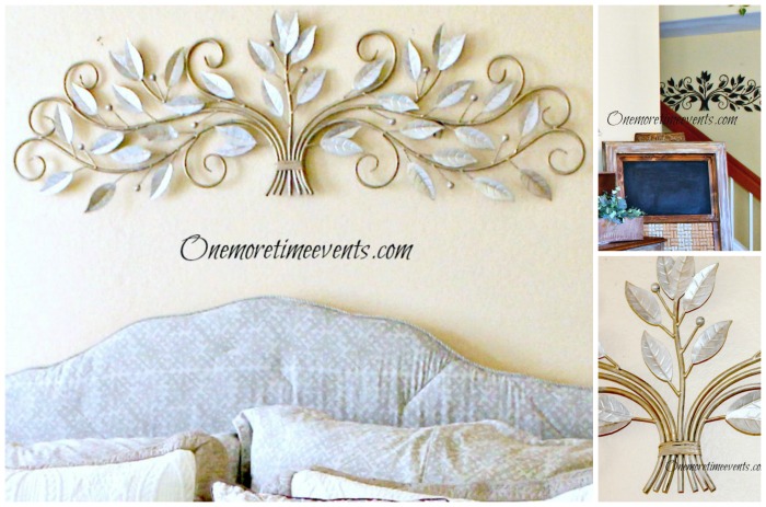 refinishing metal wall art, chalk paint, crafts, home decor, painting, Before and After refinished metal wall art