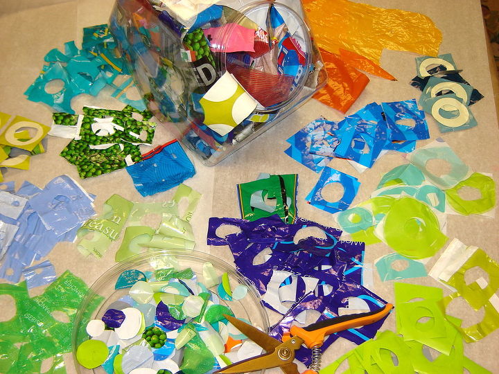 illumination lights camera action, crafts, lighting, Pieces of plastic bags waiting to be fused You can check out my technique article in ClothPaperScissors July Aug 2011 issue