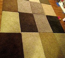 make your own patchwork rug for less than 30, crafts, diy, flooring, Arrange the pattern