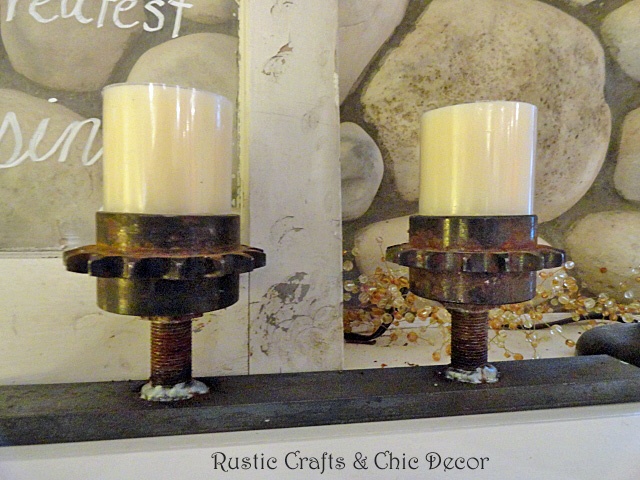 candle holders made from garage parts, crafts, repurposing upcycling