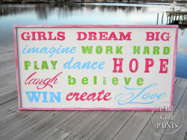 large word art for girls room, bedroom ideas, crafts, home decor, painting