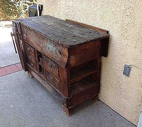 q need ideas for repurposing this old work potting bench, diy, how to, painted furniture, repurposing upcycling