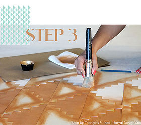stencil how to wedding photo booth backdrop, crafts, painting, Step Up Triangles Stencil
